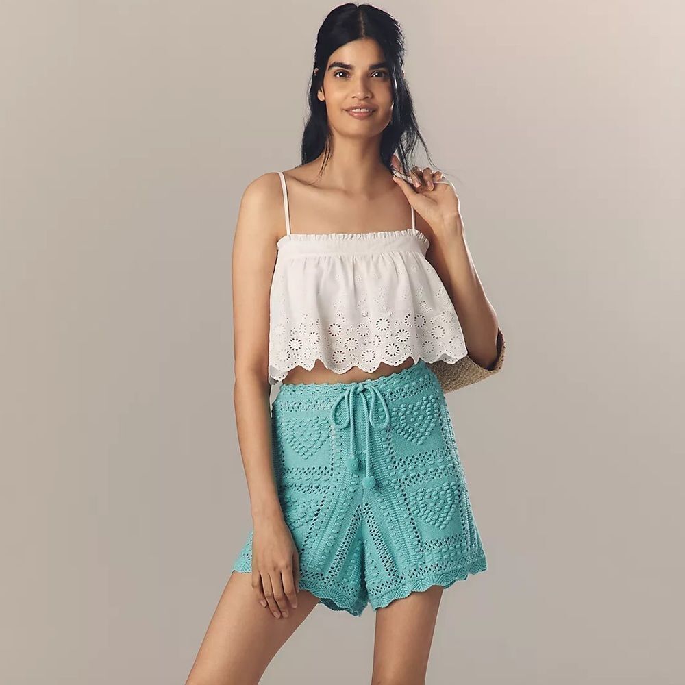 FARM Rio Crochet Tie Shorts NWT
